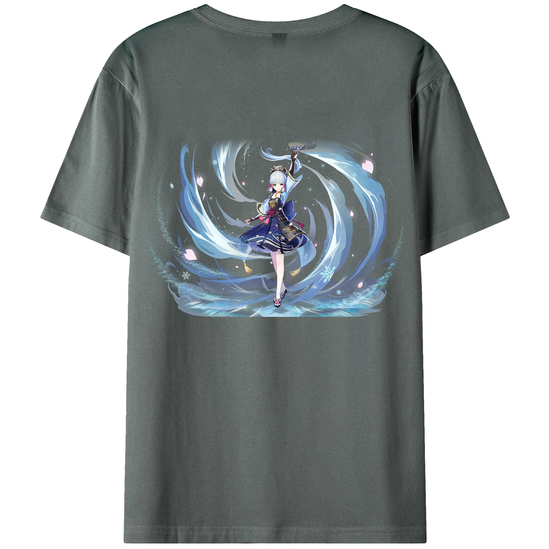 げんし神 神里綾華 神宮寺レン genshin Kamimiya Ren 綿100％ メンズ半袖Tシャツ（バックプリント） 通気性